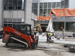 LRT Confederation line construction on Queen Street in Ottawa Monday Sept 10, 2018.