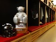 Panda Game trophy at Carleton University in Ottawa Wednesday Sept 26, 2018. Carleton Athletics put an engraving on the Panda Game trophy in memory of former uOttawa Gee-Gees player Loïc Kayembe, who died about a week before last year's Panda football game.   Tony Caldwell