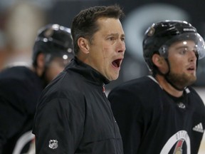 'It's up for grabs, that's for sure,' Senators coach Guy Boucher said of the open positions on the Sens' roster. 'Everybody who is here has deserved to be here up to now, and now it's tough decisions.'