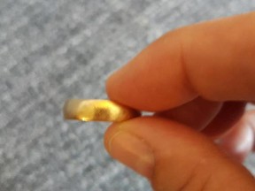 Jennifer Gautreau's sharp-eyed son found this wedding band on the Labour Day Weekend while canoeing in Algonquin Park.