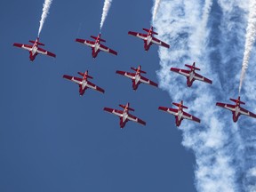 The Canadian Forces Snowbirds will perform more than 50 different formations and manoeuvres, including graceful nine-plane formations, at Aero Gatineau-Ottawa 2018.