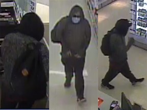 On September 1, 2018, at approximately 8:30PM, the Grenville County Ontario Provincial Police (OPP) responded to a to a robbery, at the Shoppers Drug Mart, located at 290 King St West in the town of Prescott.
 The male suspect attended the stores pharmacist counter and demanded that the employee provide him with numerous fentanyl patches . At the time of this incident, multiple customers were in the store.
 The suspect is described as:
-       White male
-       5'-8" - 5'-10" tall
-       Medium build
-       No discernable accent or identifiers
 
He was wearing:
-       A dark hooded jacket over a red shirt
-       Dark pants
-       Black running shoes with white sole (possibly Pumas)
-       Dark flat brim baseball cap with a round sticker on the top of the brim.
-       Dark sunglasses
-       A bright blue medical mask.
-       Carrying a black backpack