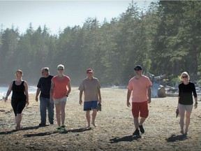 Participants in the new APTN show "First Contact," are shown in a handout photo. A new television show is exploring what happens when you bring six outspoken Canadians into Indigenous homes and communities.