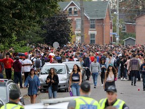 Aberdeen Street during Queen's Homecoming 2017 in Kingston last October.