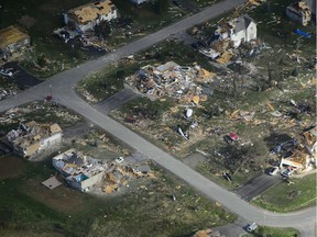 Damage from the tornado that hit Dunrobin.