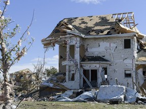 Houses on Porcupine trail and Casey Creek lane neighbourhood in Dunrobin are destroyed by the tornado that hit the region yesterday. Photographed on Saturday, Sept. 22, 2018.