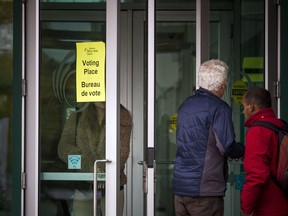 People came out to vote at early polling stations, including Ben Franklin Place, on Saturday.
