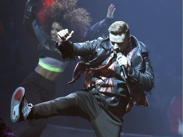 Justin Timberlake performs at the Canadian Tire Centre on Thursday, Oct. 11, 2018.