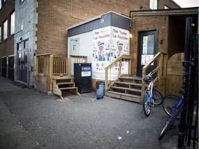 Ottawa Inner City Health safe injection site in trailer in a parking lot off Murray Street behind the Shepherds of Good Hope.