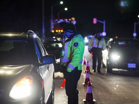 The Ottawa Police Service conducts MEGA Ride at Innes Road on Oct. 18, screening drivers for impairments including both alcohol and cannabis. Police forces themselves have inconsistent policies about off-duty cannabis use among officers.