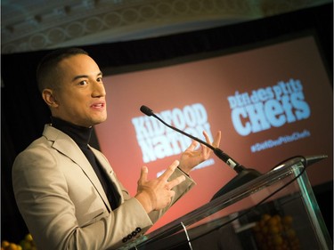 Carlos Bustamante of YTV's The Zone was host of the Kid Food Nation gala at the Château Laurier on Sunday.   Ashley Fraser/Postmedia