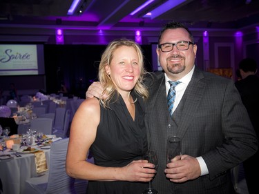 Karine Tremblay with Spencer Warren, a trustee with the Ottawa Catholic School Board.