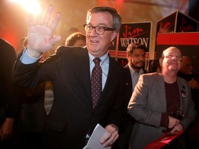 Jim Watson showed up to a throng of supporters at the RA Centre after winning his third term as Ottawa's mayor Monday night (Oct. 22, 2018).