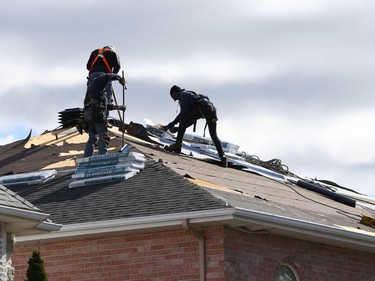 October 12, 2018: . A roof in the Craig Henry area is replaced due to the damage from the tornado,