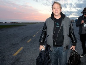 Bruce Linton, founder, CEO and Chairman of Canopy Growth, travels from Ottawa to St. John's, NL on the eve of legalization of pot in Canada to sell the first gram of legal pot from his Tweed store.
