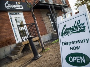 Cannabliss at 141 Preston Street has a sign in their window Saturday October 13, 2018 stating they will be closing on the 16 of October.