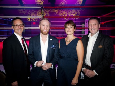 From left, John Ouellette, Ottawa Regional Cancer Foundation vice-president of philanthropy, Scott Whitteker, CEO of the Fight for the Cure, Tara Beechey, senior manager of events at the Ottawa Regional Cancer Foundation, and Walter Robinson, who has taken part in five fights over the past 10 years.