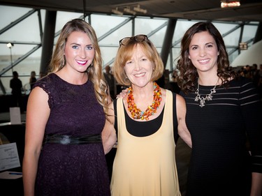 From left, Emma Miskew, a world championship-winning curler, Sue Holloway, an Olympic kayaker and an organizer of the Ottawa event, and Lisa Weagle, a world championship-winning curler.