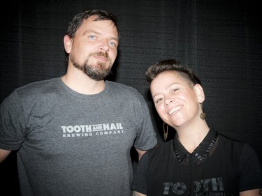 Paul Milloy and Laura Faulkner from Tooth And Nail Brewing Company.