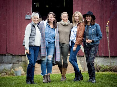 From left, Jayne Watson, Erin Clatney, Hattie Klotz, Taryn Manias and Janet Wilson, the ladies that came together to make this event a beautiful success.