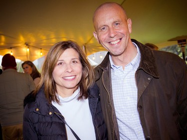 Alyssa Novick, a teacher at Ashbury College, and Sean McAdam, president of Hendrick Farm, a sponsor for the evening.