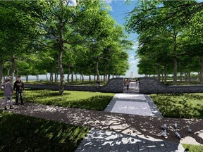 Artist's rendition of the Vimy Foundation Centennial Park. Courtesy of the Vimy Foundation.