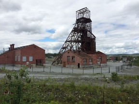 An abandoned asbestos mine is shown in Thetford Mines, Que.