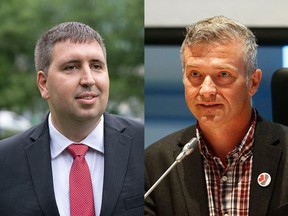 Candidates for Ward 11 - Beacon Hill-Cyrville L-R: Michael Schurter and Tim Tierney