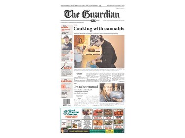 October 17, 2018 front page, Day 1 for cannabis legalization