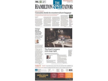 October 17, 2018 front page, Day 1 for cannabis legalization