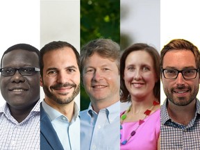 Candidates for Ward 17 - Capital L-R: Jide Afolabi, Anthony Carricato, David Chernushenko, Christine McAllister and Shawn Menard