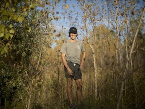 Marathon runner Adrian Landini is pictured in Tommy Thompson Park in Toronto on Wednesday, October 10, 2018.