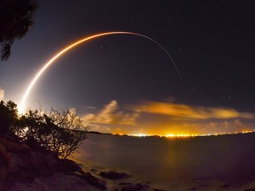 A United Launch Alliance Atlas V rocket launches carrying an Air Force AEHF-4 satellite from Launch Complex 41 at Cape Canaveral Air Force Station in Florida, early Wednesday, Oct. 17, 2018. atellites vital to Canadian military operations are vulnerable to cyberattack or even a direct missile strike ??? just one example of why the country's defence policy must extend fully into the burgeoning space frontier, an internal Defence Department note warns.