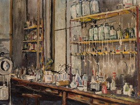 A painting up for auction provides an intimate look at the site of one of the most important medical discoveries of the 20th century ‚Äî as rendered by one of its discoverers. Nobel laureate Frederick Banting painted ‚ÄúThe Lab,‚Äù shown in a handout photo, late on a winter‚Äôs night in 1925 at the University of Toronto facility where he and Charles Best had discovered insulin just a few years prior.