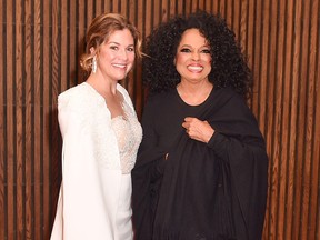 Diana Ross with Mme Grégoire-Trudeau at the NAC gala.