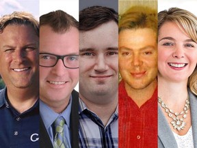 Candidates for Ward 4 - Kanata North L-R: David Gourlay, Matt Muirhead, Lorne Neufeldt, Philip Bloedow and Jenna Sudds