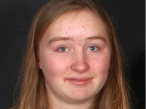 Erin Duxberry, 15, missing from the Dunrobin area.