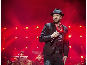 Justin Timberlake plays in Ottawa next week.