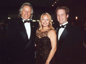 The man of the evening Peter Nygard (left) with his daughter Bianca Nygard-Murray and her husband Ryan Murray. As of Friday, Nygard no longer has access to his estate at Nygard Cay, according to Fred Smith, a lawyer with Save the Bays, an organization working to protect the country’s marine environment from residential and industrial development.