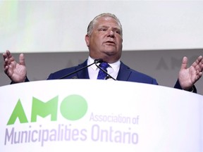 As communities across Ontario gear up for municipal elections later this month, a growing number of candidates face no competition at all. Ontario Premier Doug Ford speaks at the Association of Municipalities of Ontario in Ottawa on Monday, Aug. 20, 2018.