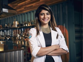 This May 9, 2017 photo released by Bravo shows cooking contestant Fatima Ali during season 15 of the competition series, "Top Chef," in Denver. Ali says she has a year to live. The 29-year-old underwent surgery to remove a tumor in January. However, Ali wrote Tuesday, Oct. 9, 2018, in an essay for Bon Appetit that the cancer is back. She says her oncologist told her she has a year to live, with or without the new chemotherapy regimen. (Tommy Garcia/Bravo via AP) ORG XMIT: NYET412