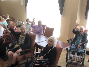 City View Retirement Community residents didn’t let a power outage stop them as they made the best of the situation by enjoying a Tornado Wine and Music party.