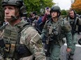 Rapid reaction SWAT members leave the scene of a mass shooting at the Tree of Life Synagogue in the Squirrel Hill neighbourhood on Oct. 27, 2018 in Pittsburgh, Pa.