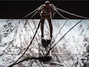 Akram Khan dances in the piece Xenos.