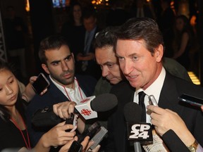 Wayne Gretzky walks the red carpet prior to the 2018 induction ceremony at the Hockey Hall Of Fame on November 12, 2018 in Toronto, Ontario, Canada.