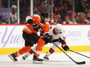 Ottawa Senators against Philadelphia Flyers on Nov. 27, 2018.