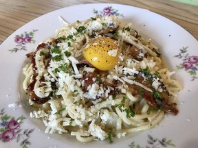 Spaghetti Carbonara at DreamLand Cafe