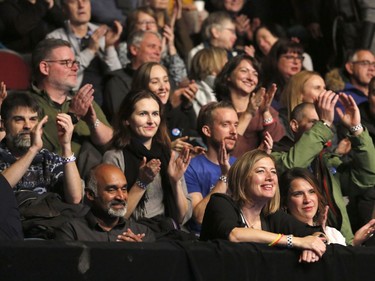 Fans watch the "After the Storm" concert at TD Place arena on Saturday night.