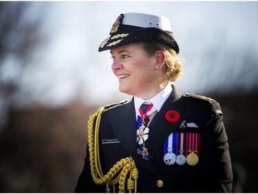 Governor General Julie Payette during a Remembrance Day ceremony at the National War Memorial in Ottawa on Sunday, November 11, 2018.