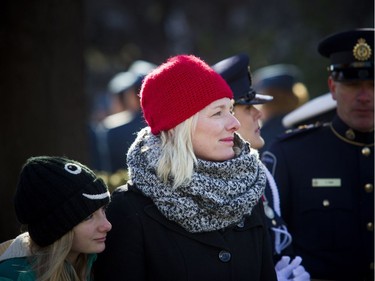 Minister of Environment and Climate Change Catherine McKenna during a Remembrance Day ceremony at the National War Memorial in Ottawa on Sunday, November 11, 2018.